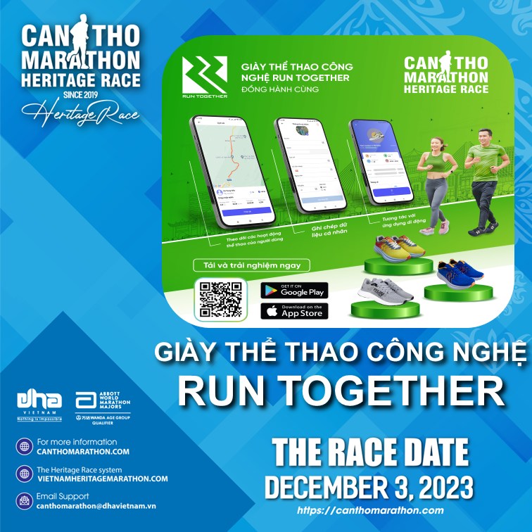 RUN TOGETHER SPONSORS CAN THO MARATHON – HERITAGE RACE 2023