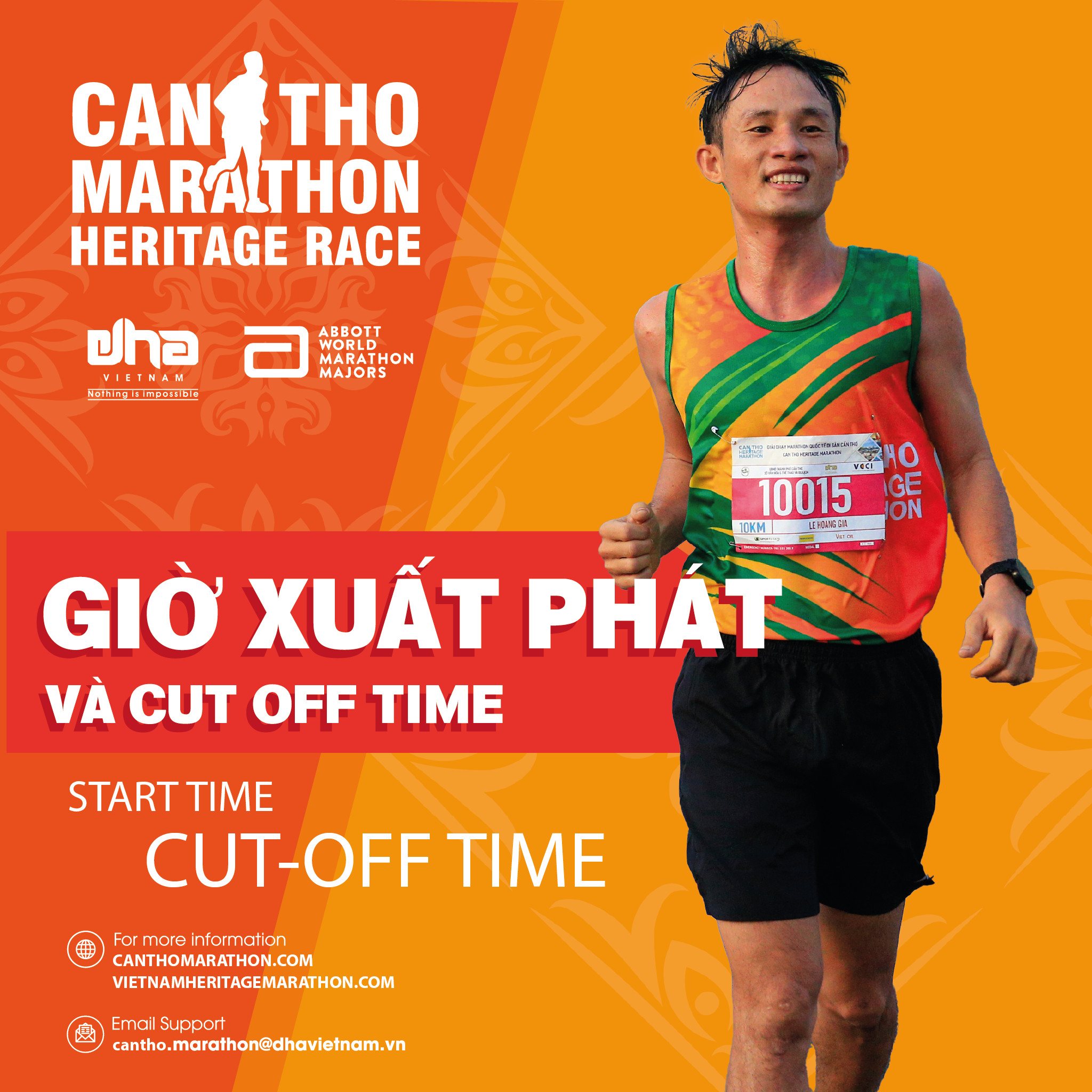 Can Tho Marathon - A Heritage Race 2022: Start, COT Time